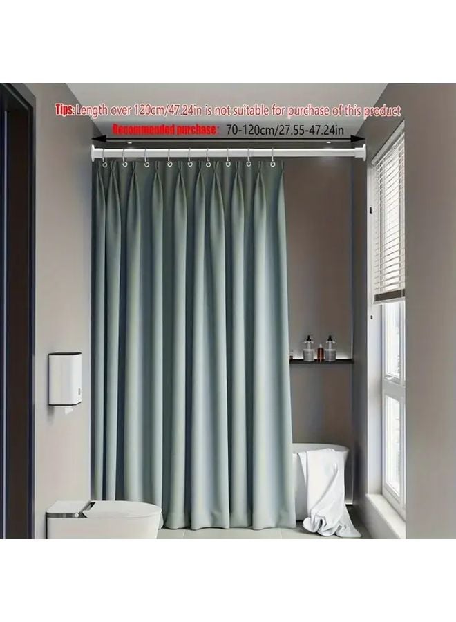 Heavy Duty Adjustable Tension Rod White 27 56 To 47 24 Inch For Shower Curtain Closet - Image 4